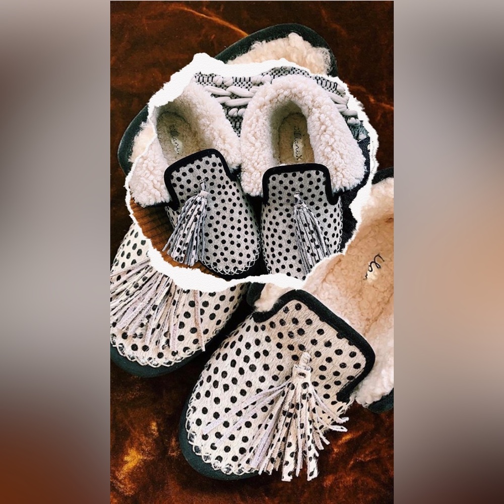 Llani Mini Dot Shearling Moccasins - Picture 5 of 11